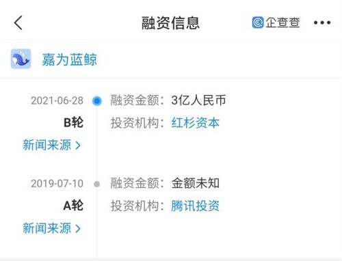 嘉為藍鯨完成3億人民幣B輪融資，深耕IT綜合服務與信息系統集成領域